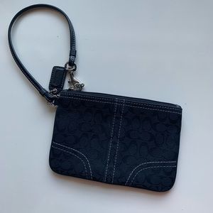 Small black coach wristlet